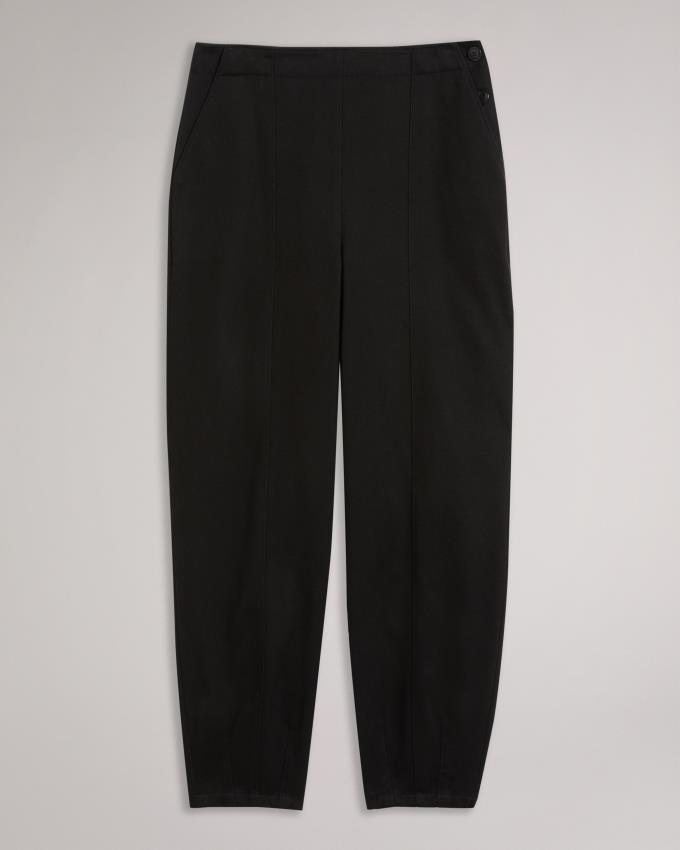 Pantalon Ted Baker Barrel With Pin Tuck Detail Noir Femme | EJO-46967958